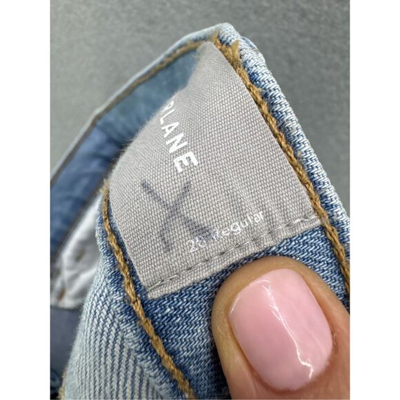 Everlane Womens Light Faded Blue Raw Hem Straight Leg Kick Crop Denim Jeans Size - Picture 7 of 12
